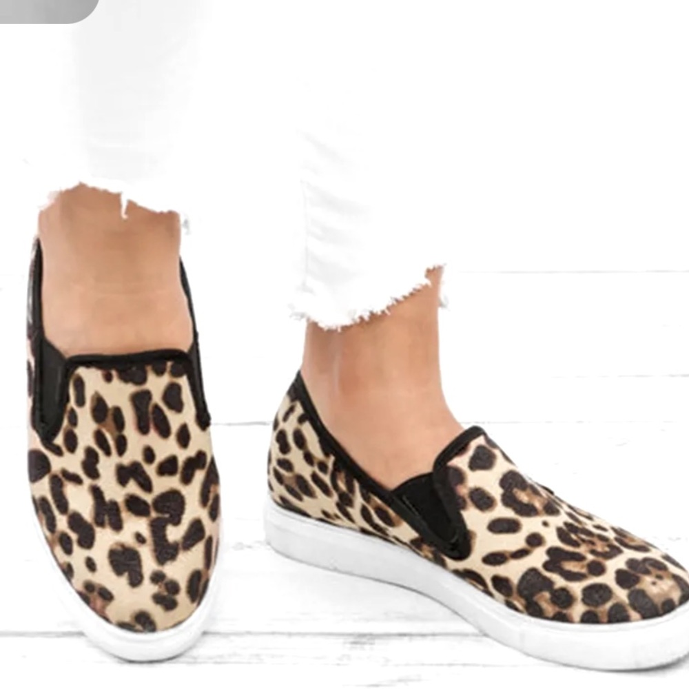 Keds x Kate Spade Mohair Leopard Print Loafers
